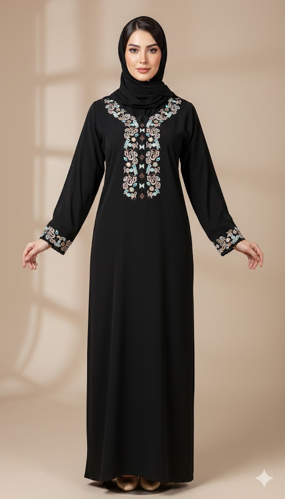 ✨ قفطان راندة للمناسبات والأعياد – فخامة الطرزة وقماش الكريب الراقي