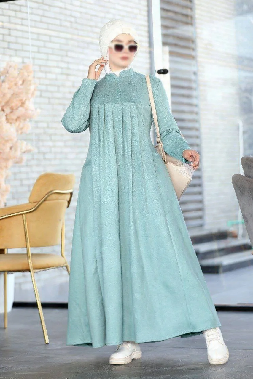 كسوة فودان أنيقة ودافئة بجيوب جانبية – تصميم عملي لفصل الشتاء