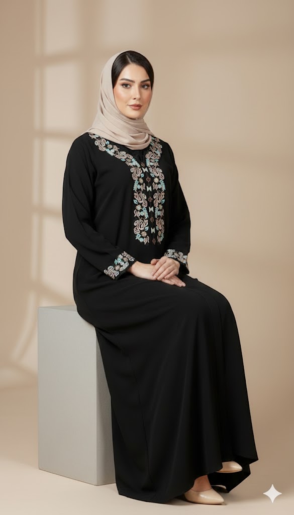 ✨ قفطان راندة للمناسبات والأعياد – فخامة الطرزة وقماش الكريب الراقي