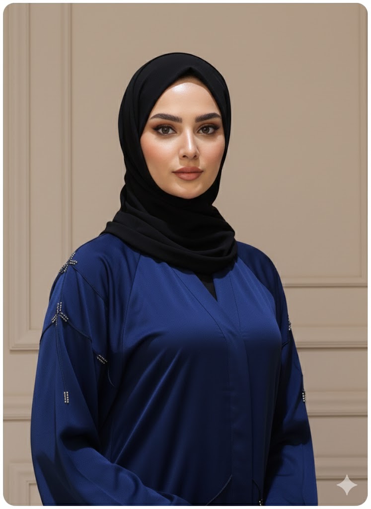 ✨ عباية كلوش بالعقيق – تفاصيل يد عريضة من قماش الكريب الفاخر