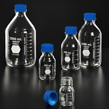 Flacon en verre Auto lavable col Étroit  avec bouchon