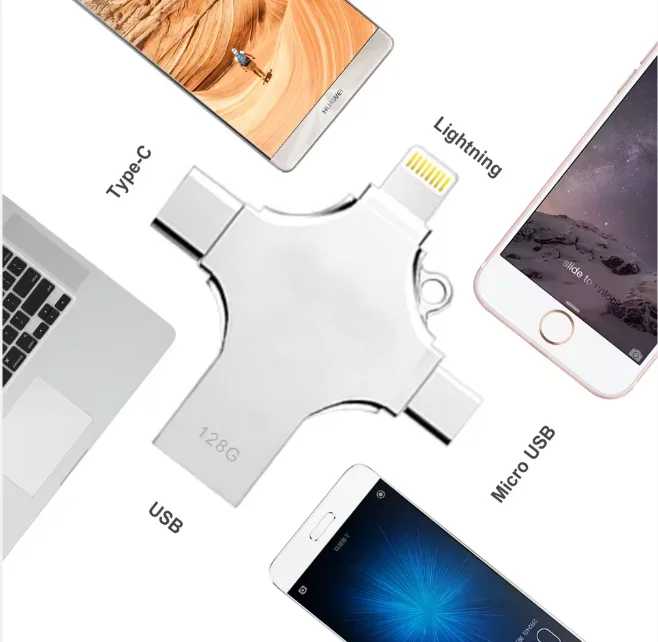 Clé USB 4-en-1 OTG (32 Go) : La Solution de Stockage Ultime Haute Performance