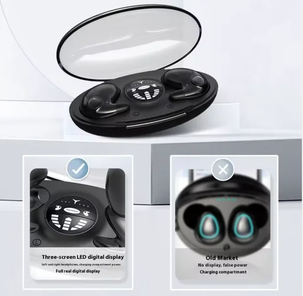 Écouteurs Sans Fil Bluetooth avec Écran LED – Son Puissant