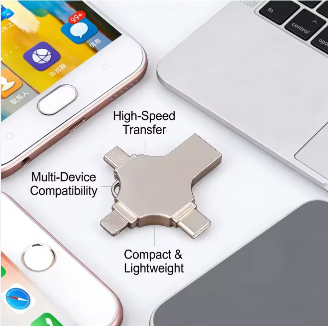 Clé USB 4-en-1 OTG (32 Go) : La Solution de Stockage Ultime Haute Performance