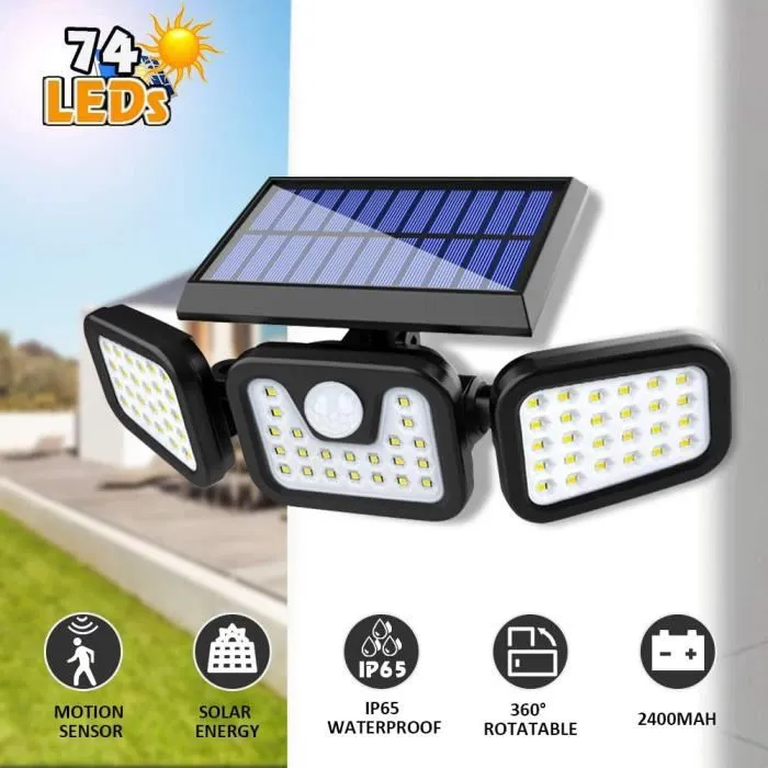 Illuminate Solar GlowFlex™ – Lampe Solaire Ultra-Puissante avec Capteur de Mouvement