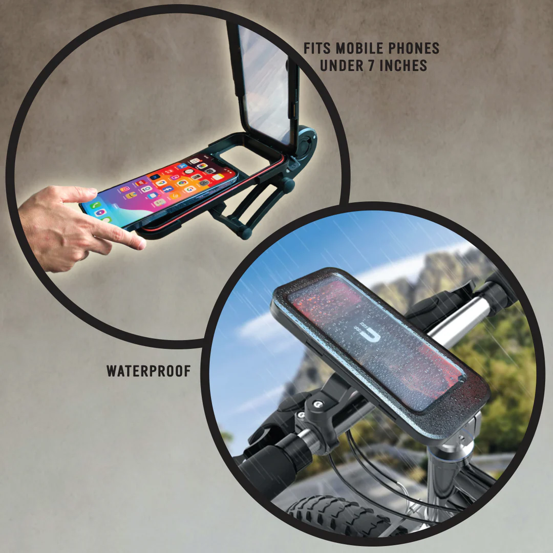 Generic Support Téléphone Étanche – Guidon de Vélo et Moto, Rotatif à 360°