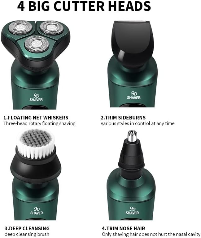 4 en 1 Rasoir rotatif Electrique