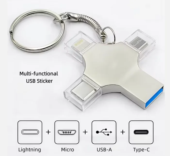 Clé USB 4-en-1 OTG (32 Go) : La Solution de Stockage Ultime Haute Performance