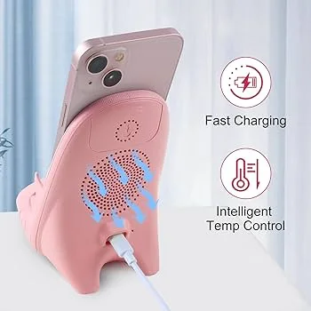 Mini Chair Wireless Fast Charger – Support Téléphone Multifonction 3-en-1 avec Haut-Parleur