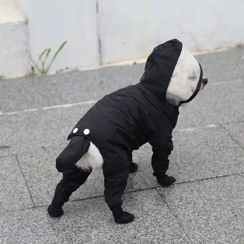 Combinaison imperméable pour chien, idéale pour la pluie, à quatre jambes, ensemble tout inclus, vêtement d'extérieur, mode animaux de compagnie, pour petit chien ou chat