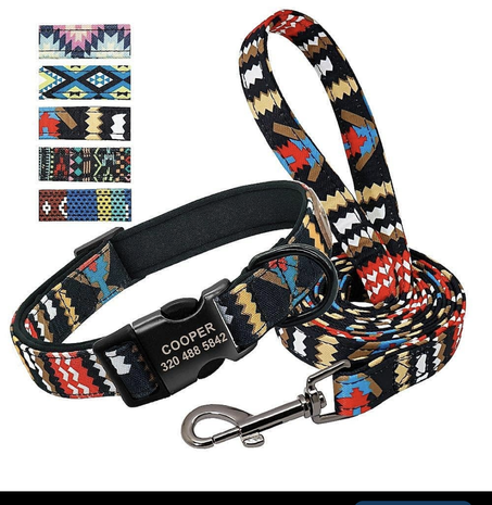 Artisanal Collar With Leash