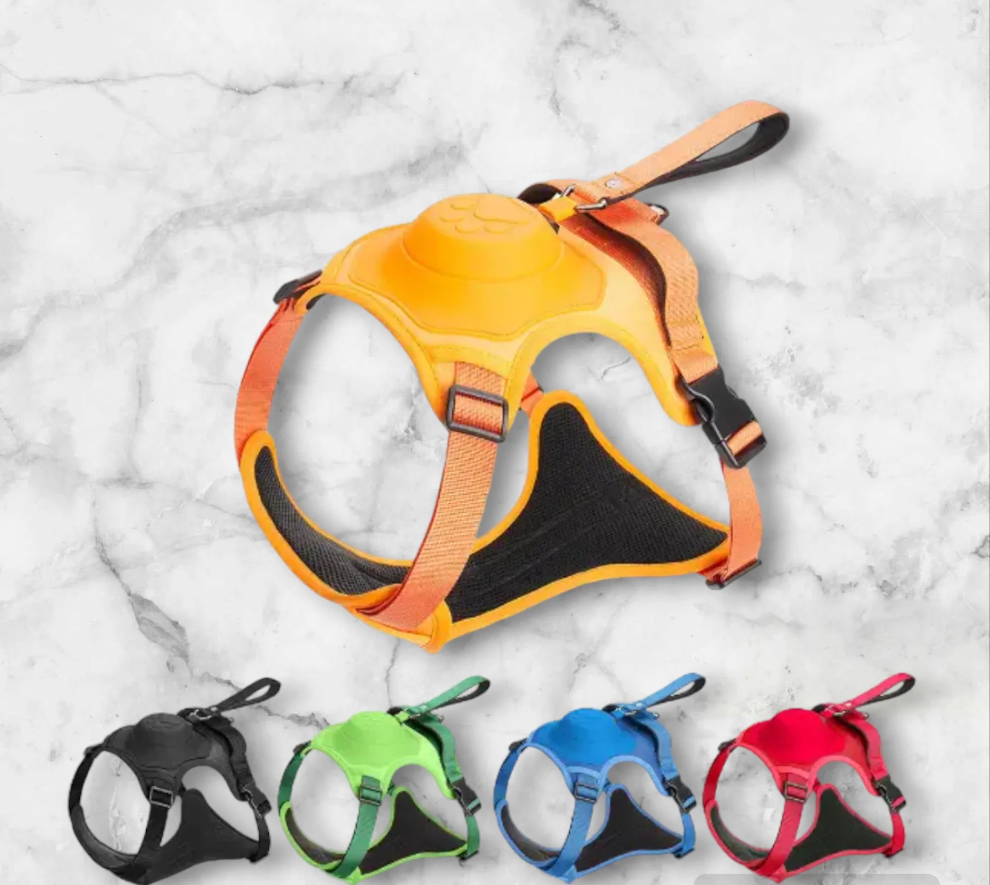 Dog No Pull Harness with Retractable Leash set Automatic Anti-Burst