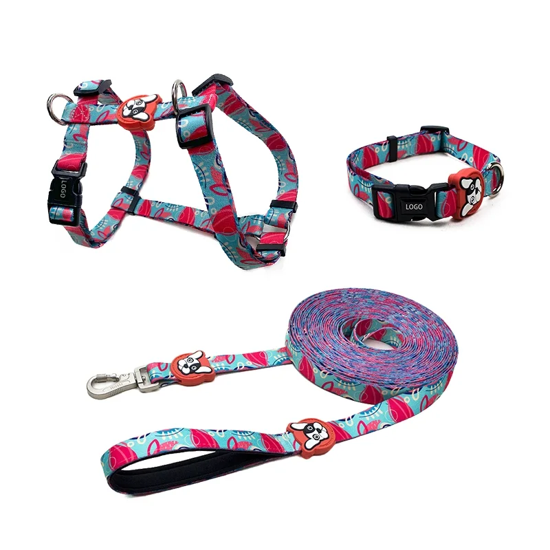 New 2025 Pet Harness with collar and leash Adjustable