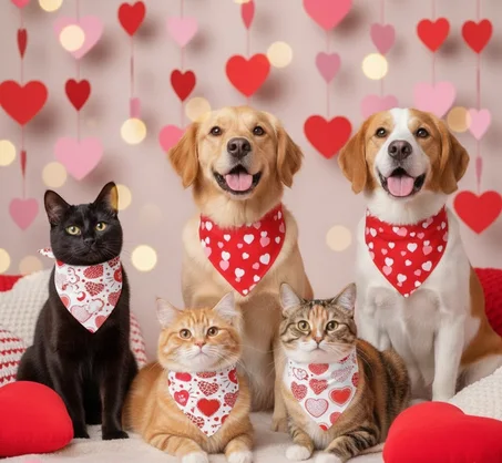 New 2026 Valentine Pets Bandana