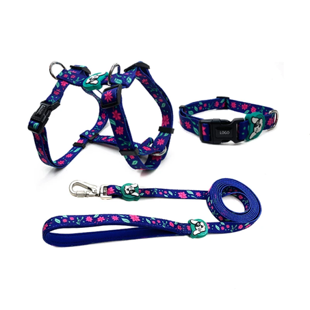New 2025 Pet Harness with collar and leash Adjustable