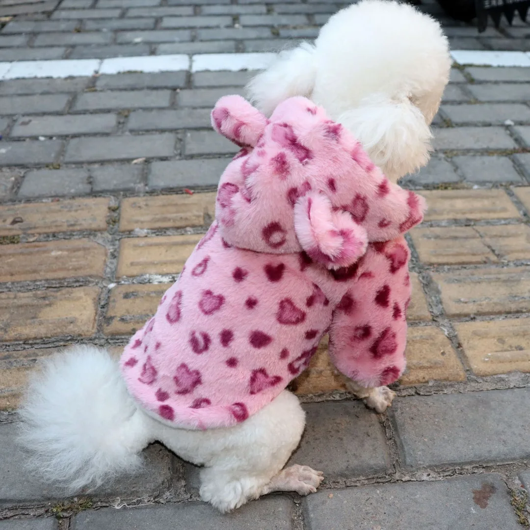 Dogs and Cats  Warm Fashionable Leopard Jacket