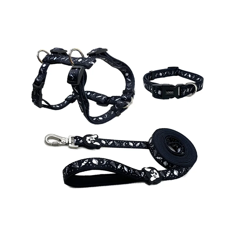 New 2025 Pet Harness with collar and leash Adjustable