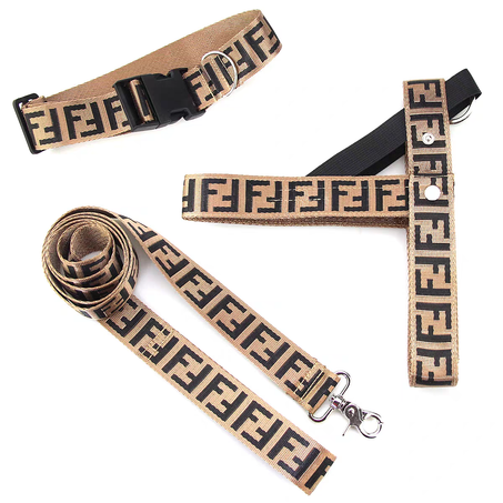 Pet Luxury Fashion Brand Harness collar with Leash