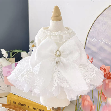 Pet Luxury Summer Wedding dress suit anti-hair loss