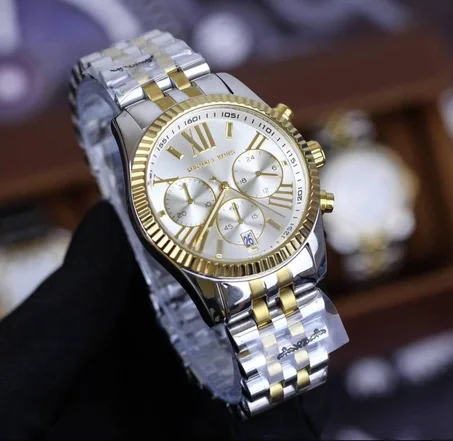 Mk femme Argenté en doré + parfum cadeau