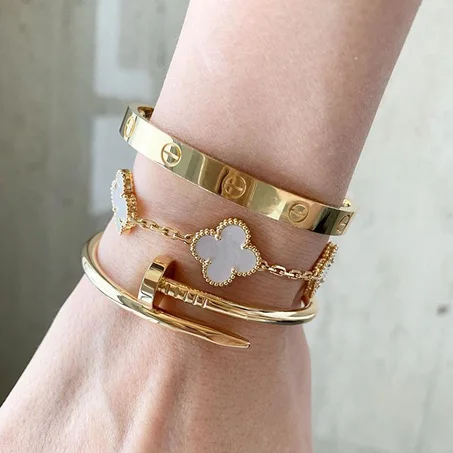 Bracelet Cartier Love, Bracelet Van Cleef, Clou Cartier , Bracelet En Acier Inoxydable