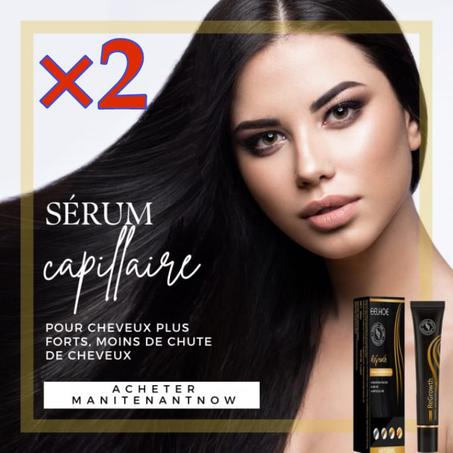 Ensemble de rouleaux de sérum capillaire bio pour la repousse ×2 B