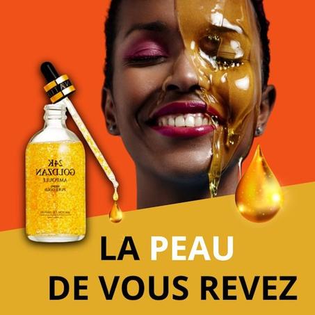 24K Gold Visage Essence Sérum Collagène Acide Hyaluronique B