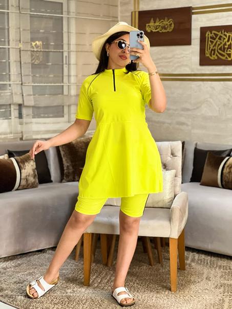 Burkini 2 pièces Jaune