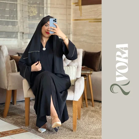 عباية ثوب رفيع مع زيف