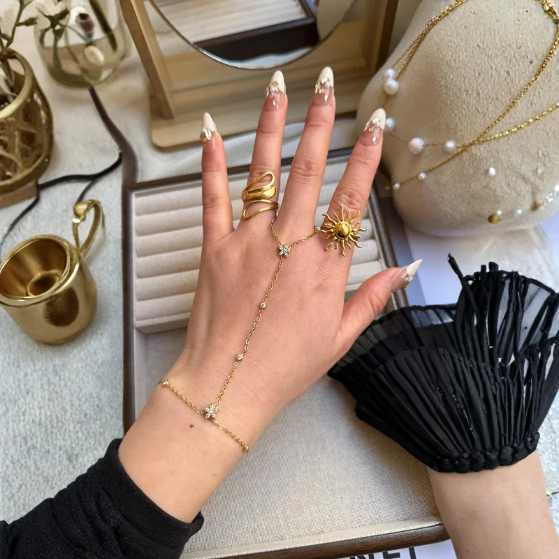 (Soleil & Cristaux)	Chaîne de main Aura Solaire