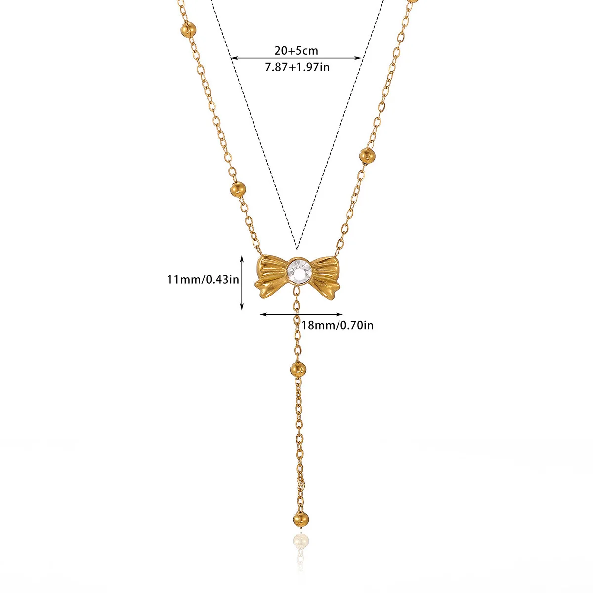 Collier Nœud Précieux : Style Cravate et Perles d’Or