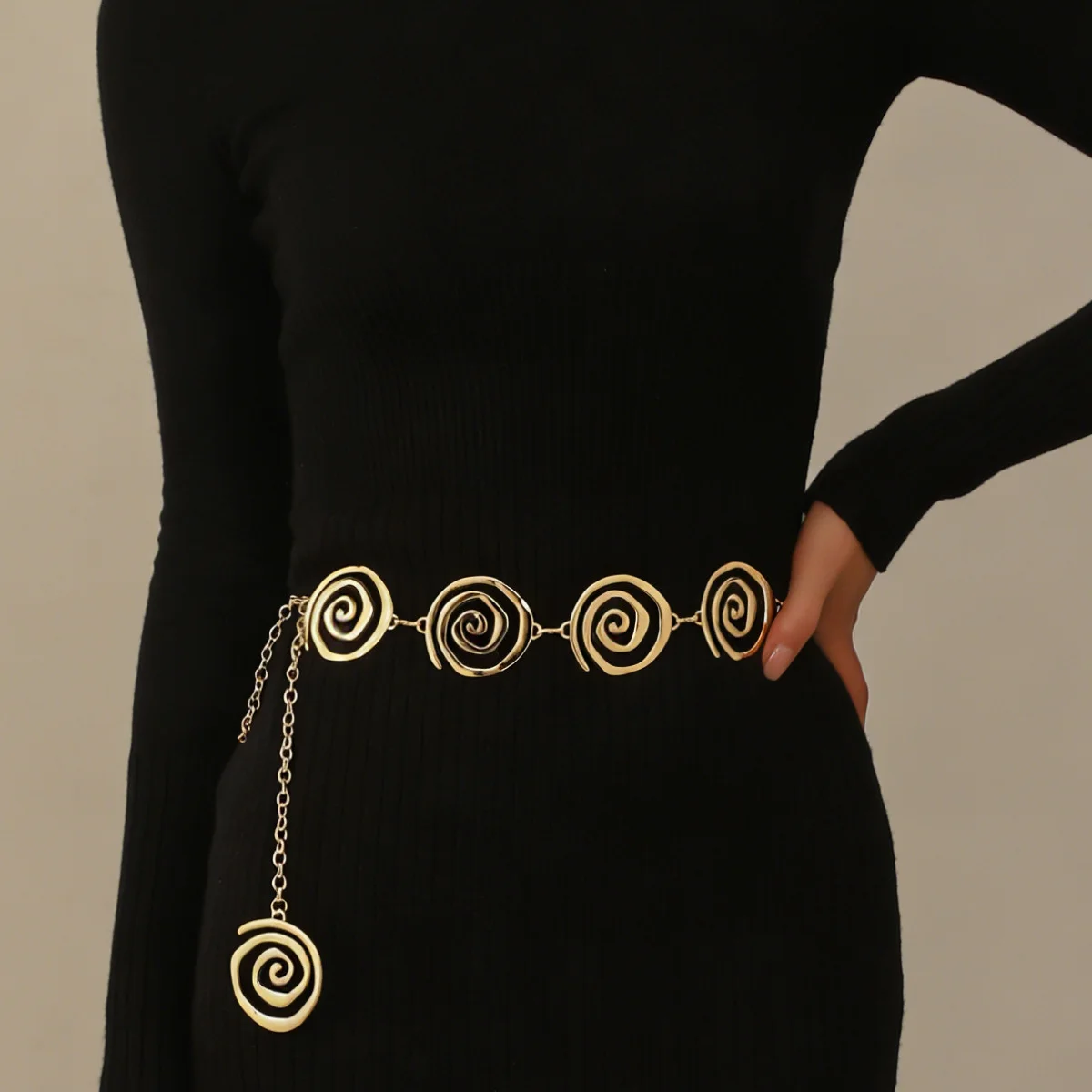 Ceinture Chaîne Spirales Or Signature Zinc Alloy