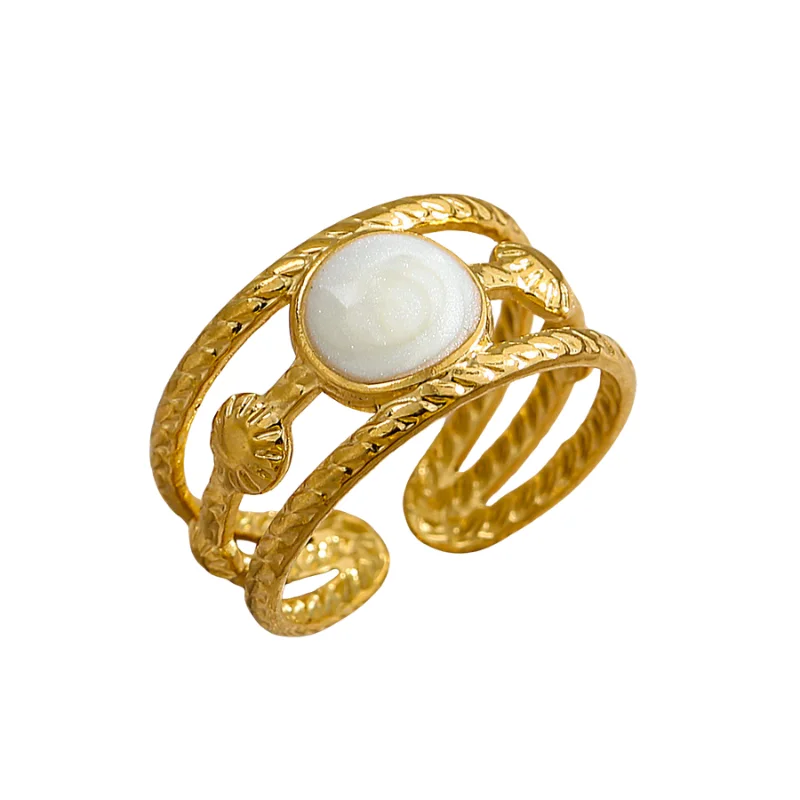 Bagues ajustable Nacre et Nœud