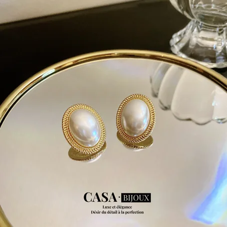 Rol- Boucles d'oreilles au design français vintage à la Hepburn