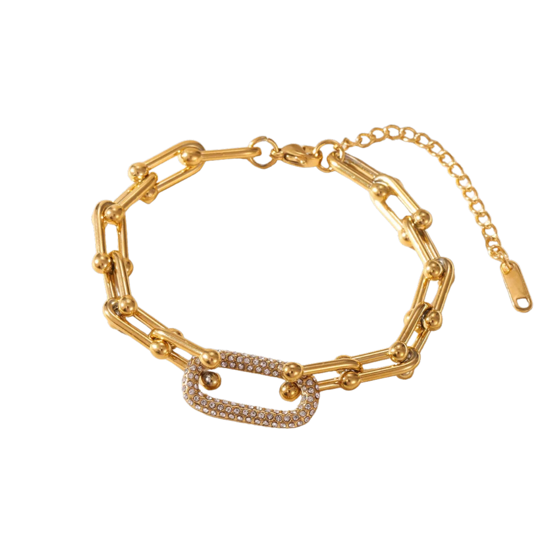 Bracelet double anneau en forme de fer à cheval