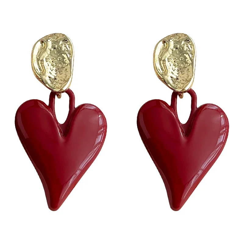 R- Boucles d'oreilles en forme de cœur