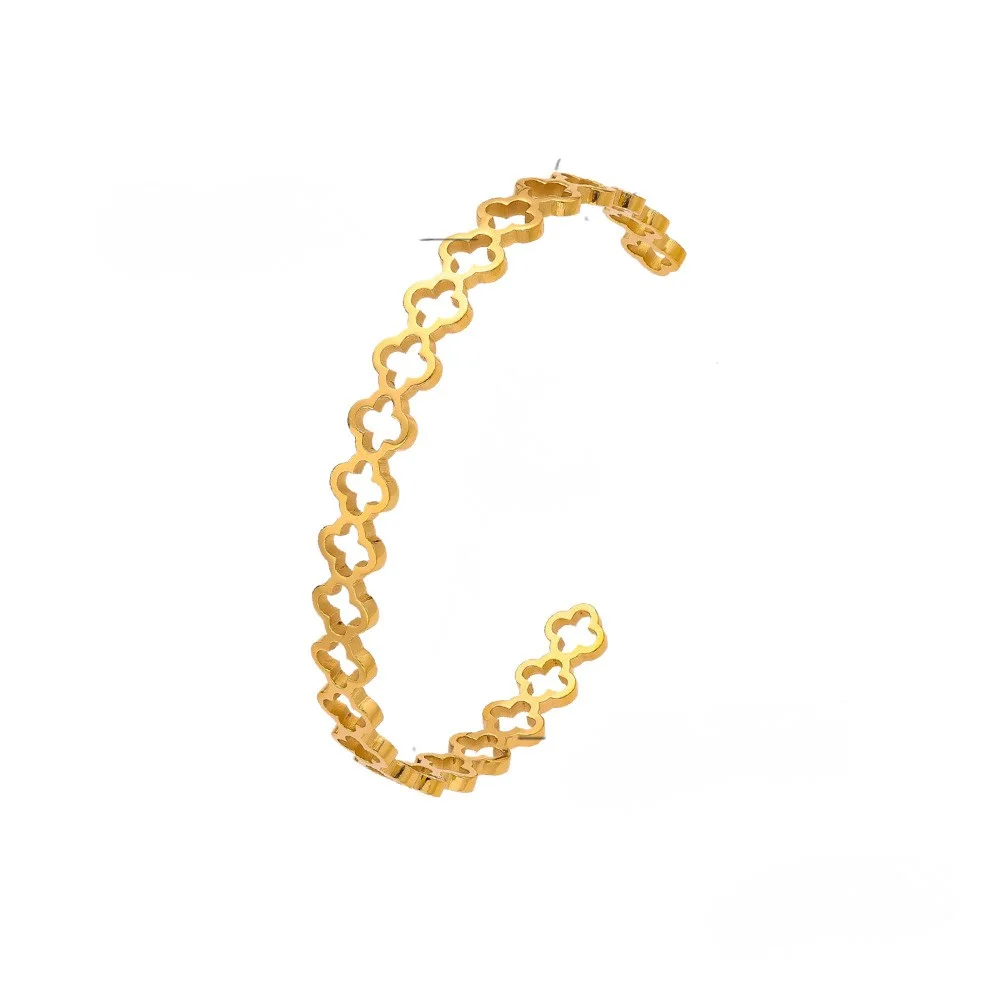 Bracelet tendance en acier inoxydable ajouré