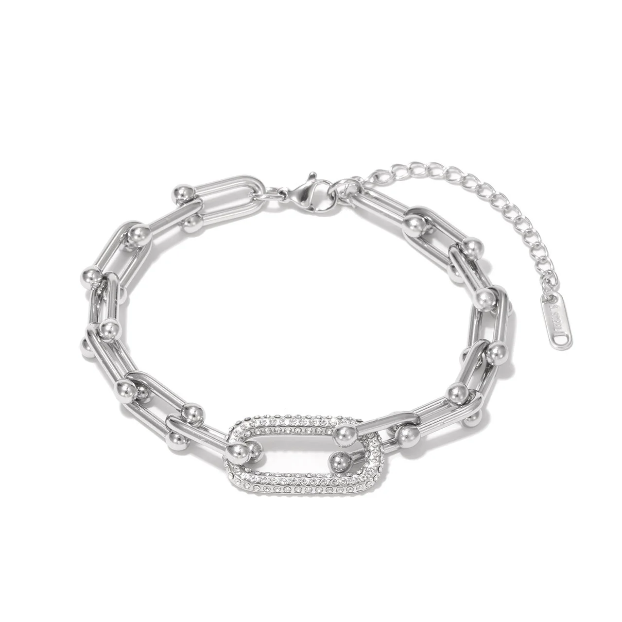 Bracelet double anneau en forme de fer à cheval