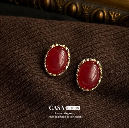 R- boucles d'oreilles aiguilles en argent