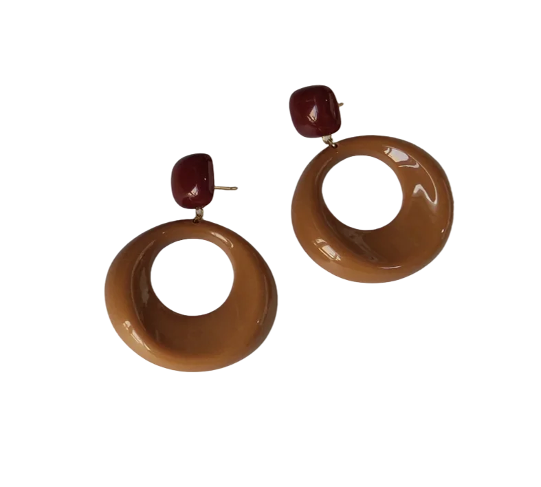 créoles sophistiquées en acrylique