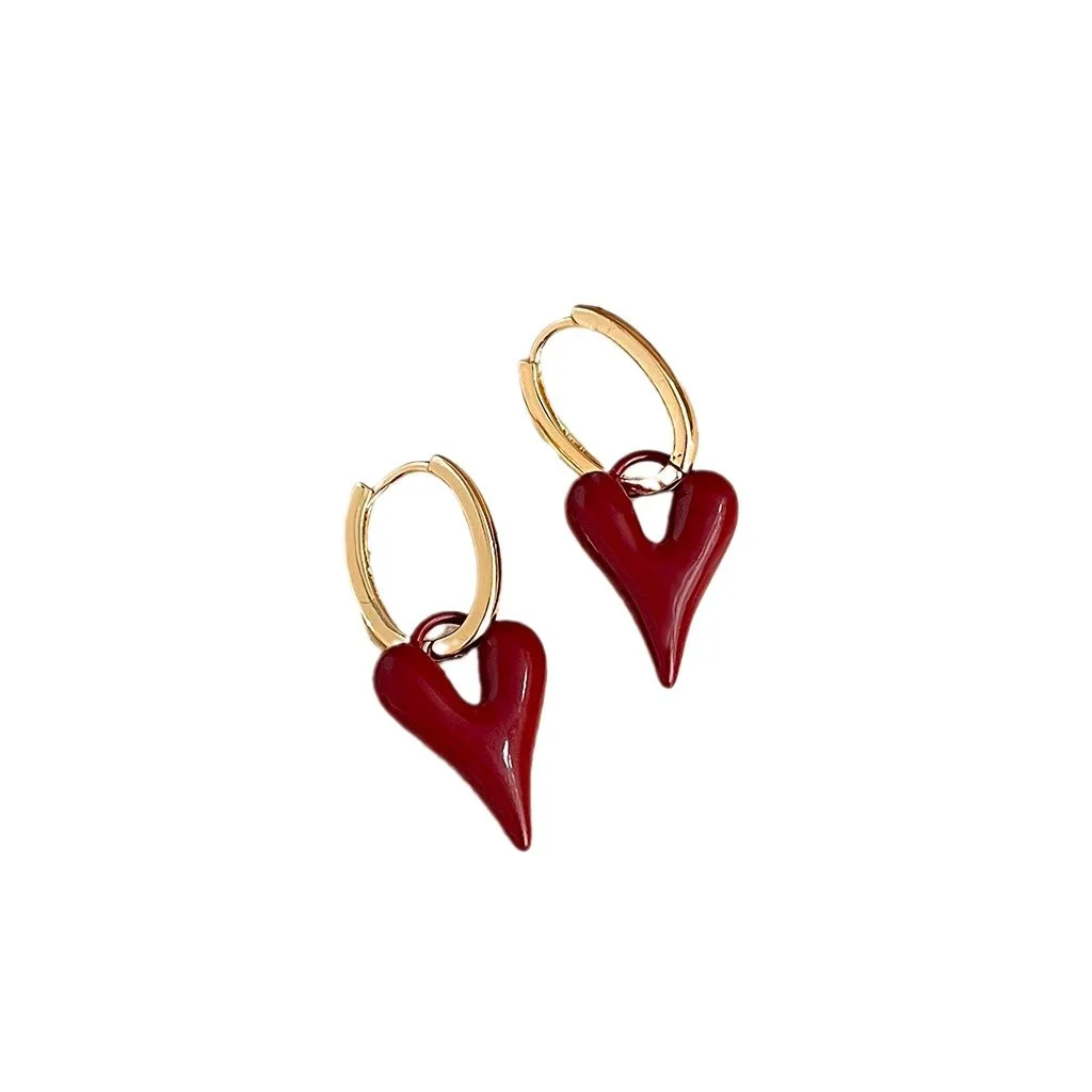 R- Boucles d'oreilles Angola rouges