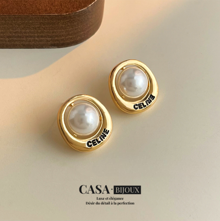 Ro- Boucles d'oreilles françaises au design géométrique circulaire