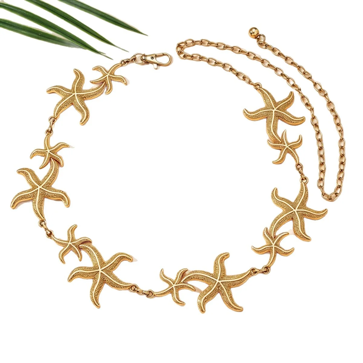 Ceinture Chaîne Étoiles de Mer Or Signature Zinc Alloy
