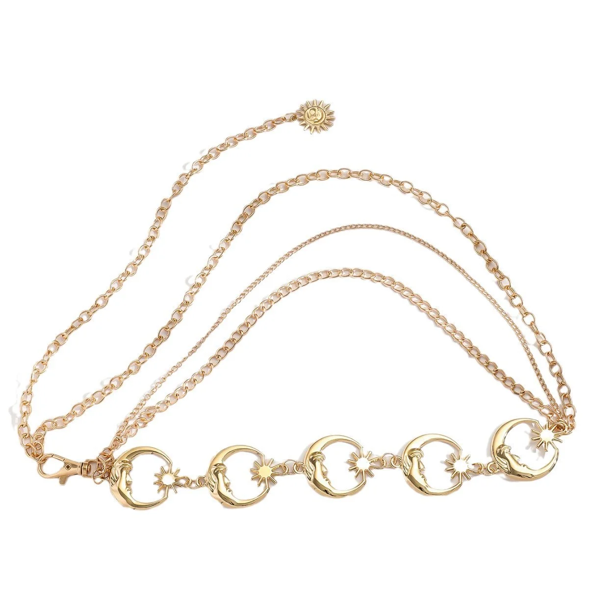 einture Chaîne Lune Soleil Or Signature Zinc Alloy