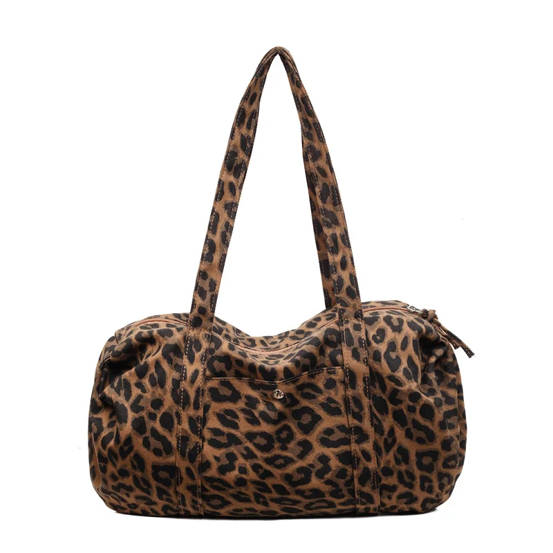 Sac bandoulière polyvalent et décontracté à imprimé léopard de style coréen