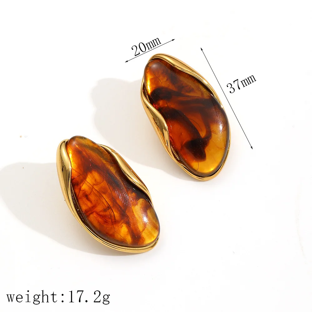 Boucles Citrine Doré
