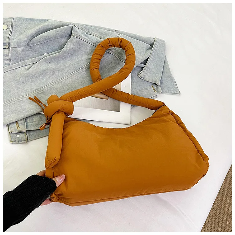 Sac bandoulière uni à cordon