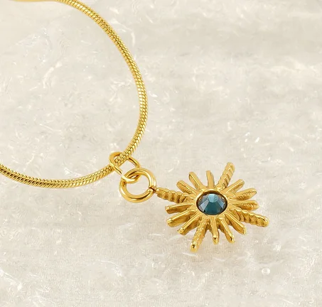 Collier de tarot en acier titane transfrontalie