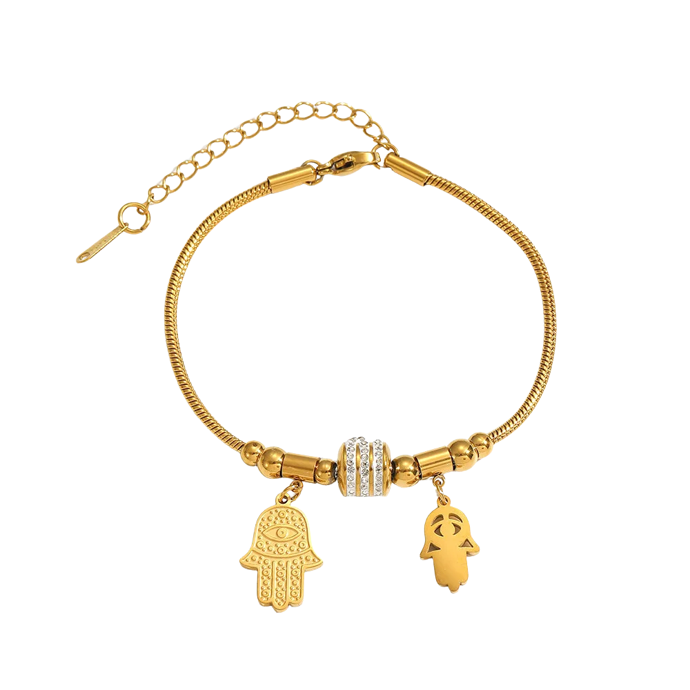 strass et de perles de palmier