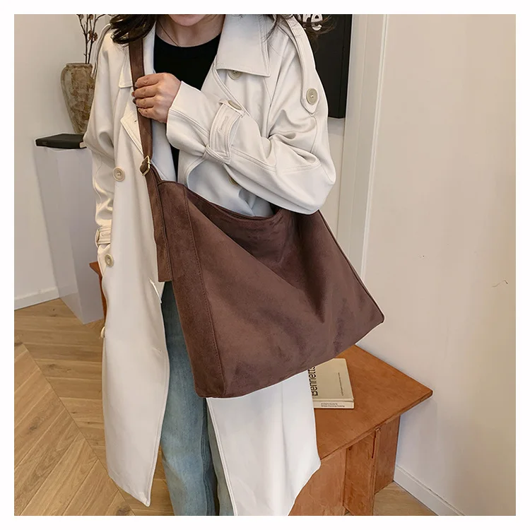 sac cabas rétro en daim